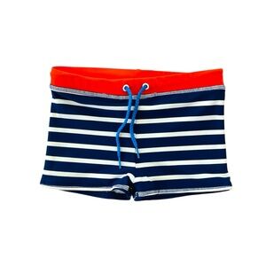 Mini Boden, Trunks - Navy and Orange Striped